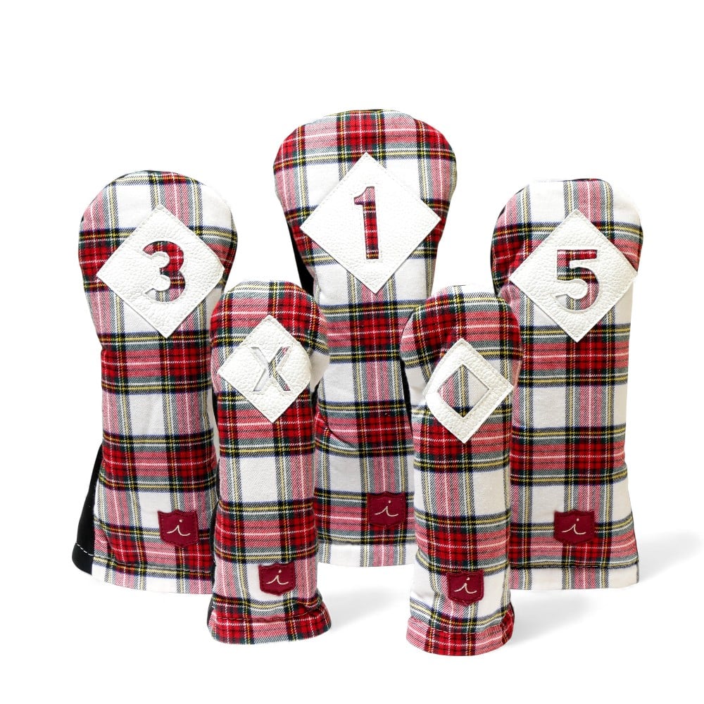 ヘッドカバー ユーティリティ X ut ハイブリッド イリアック ゴルフ ビンテージ タータン x ブラック ヌバック Iliac Golf 本革