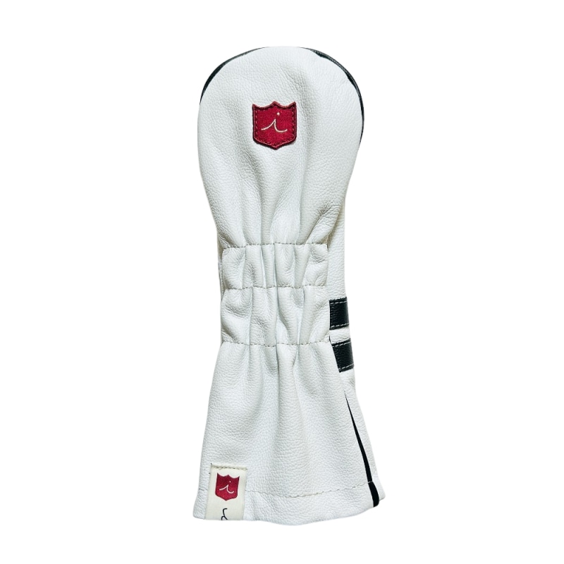 ヘッドカバー フェアウェイウッド 3 fw イリアック ゴルフ タイムレス ホワイト x ブラック Iliac Golf 本革