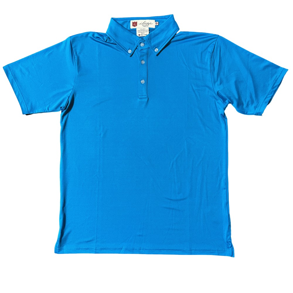 ゴルフシャツ ポロシャツ ソリッド マリンブルー イリアック ゴルフ Iliac Golf M