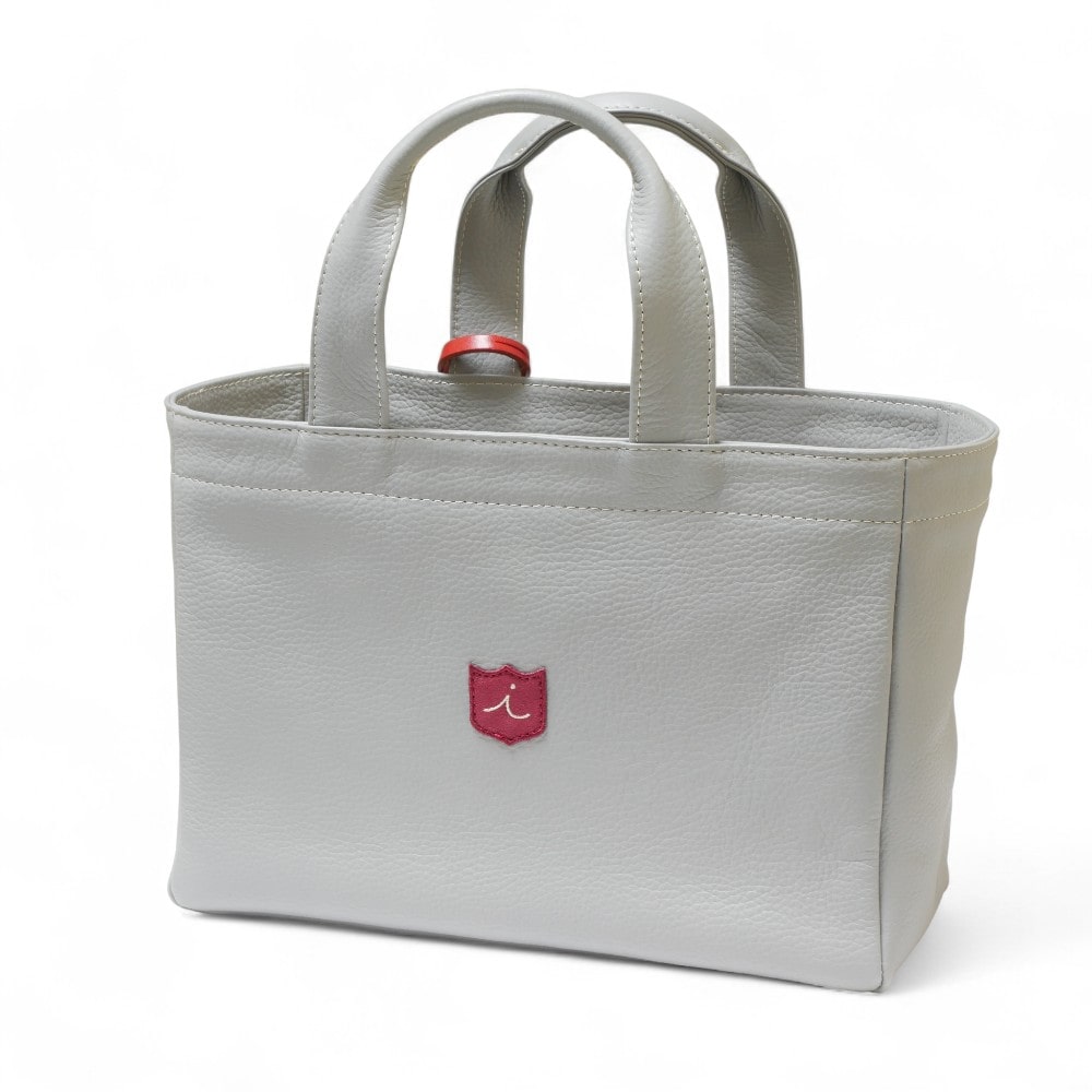 ラウンド トート バッグ イリアック ゴルフ Iliac Golf 本革 グレー シュリンク