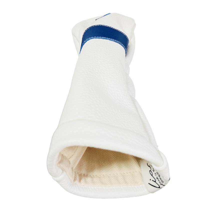 ヘッドカバー フェアウェイウッド 3 fw イリアック ゴルフ ロイヤル ホワイト x ロイヤルブルー Iliac Golf 本革