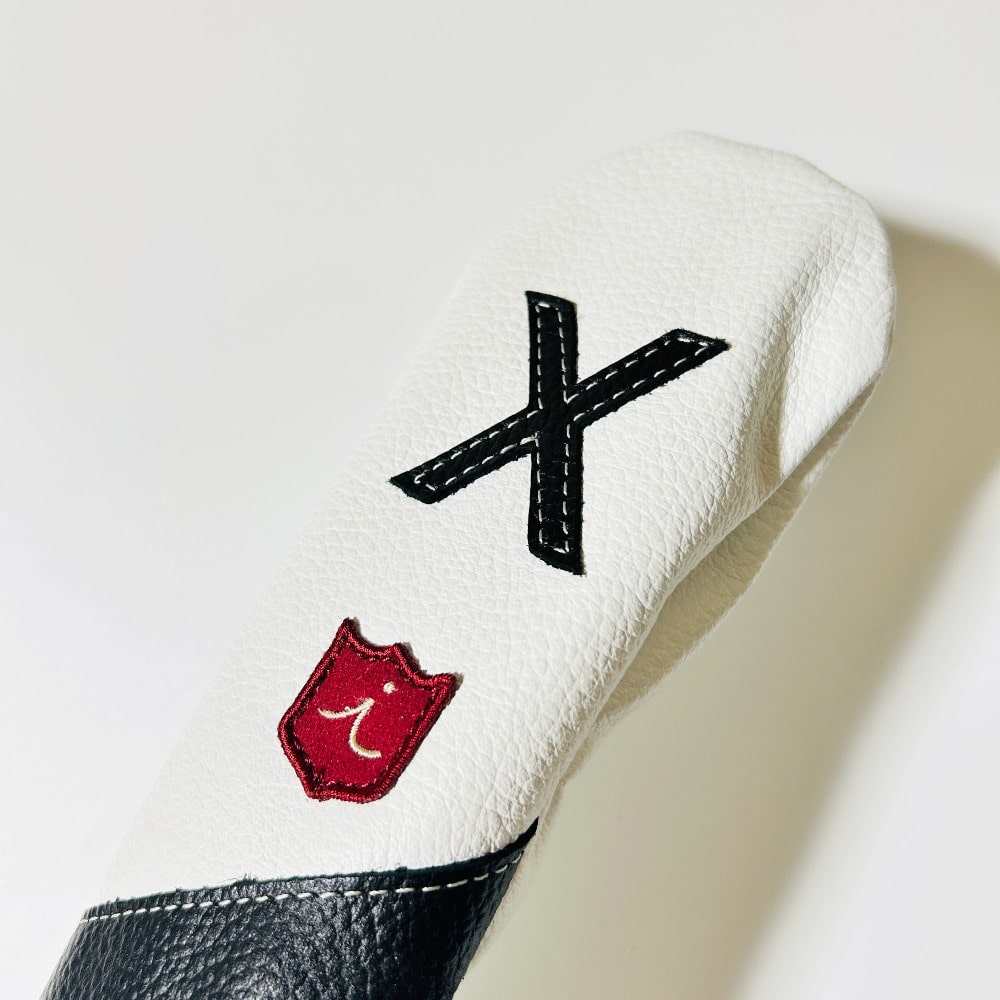 ヘッドカバー ユーティリティ X ut ハイブリッド イリアック ゴルフ ロイヤル ホワイト x ブラック Ver2 Iliac Golf 本革