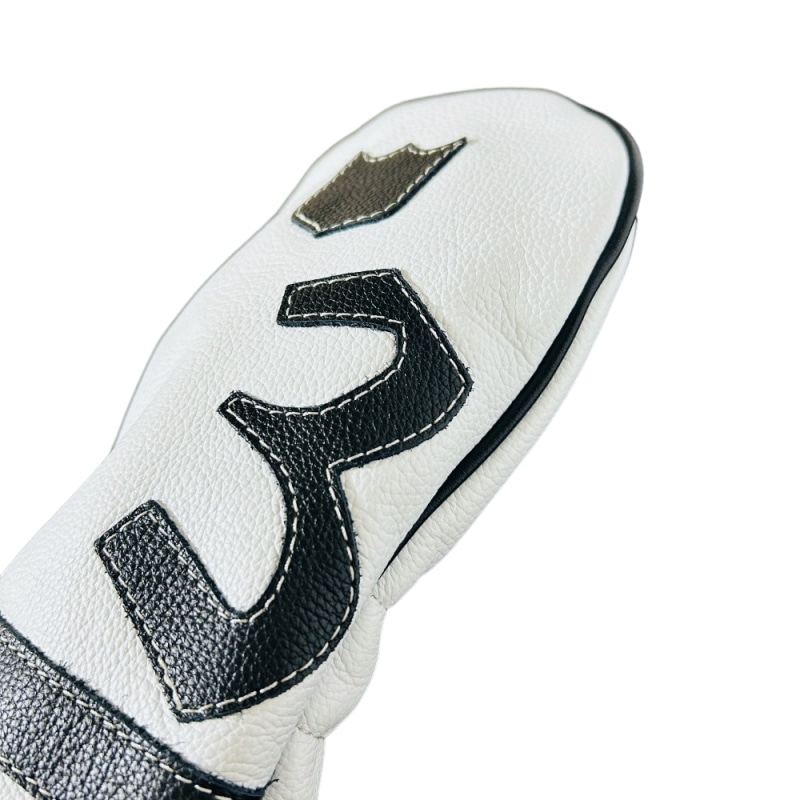 ヘッドカバー フェアウェイウッド 3 fw イリアック ゴルフ タイムレス ホワイト x ブラック Iliac Golf 本革