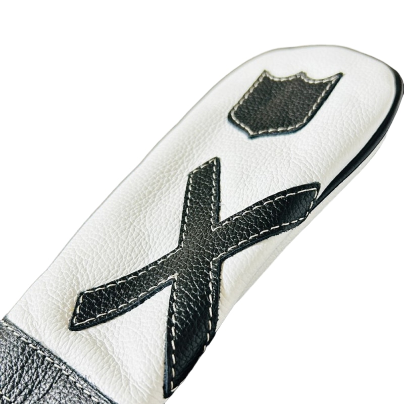 ヘッドカバー ユーティリティ X ut ハイブリッド イリアック ゴルフ タイムレス ホワイト x ブラック Iliac Golf 本革