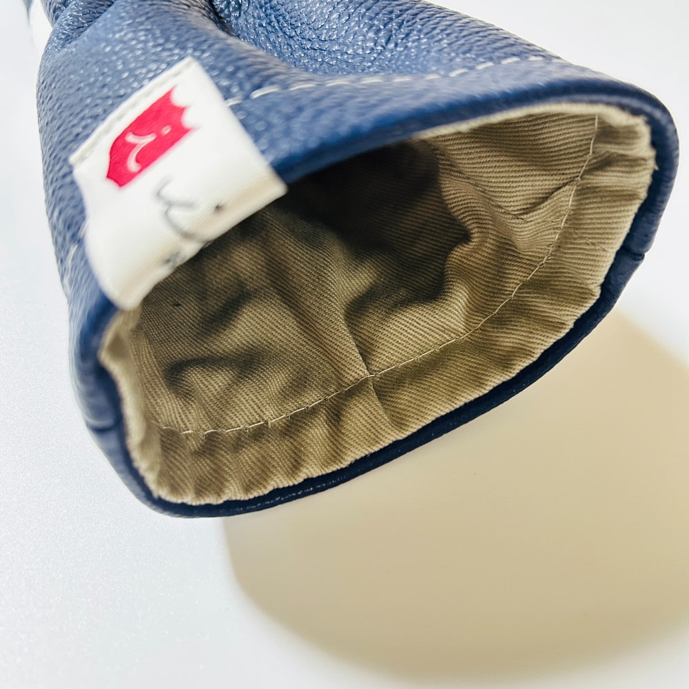 ヘッドカバー フェアウェイウッド 3 fw イリアック ゴルフ ロイヤル ネイビー x ホワイト Iliac Golf 本革