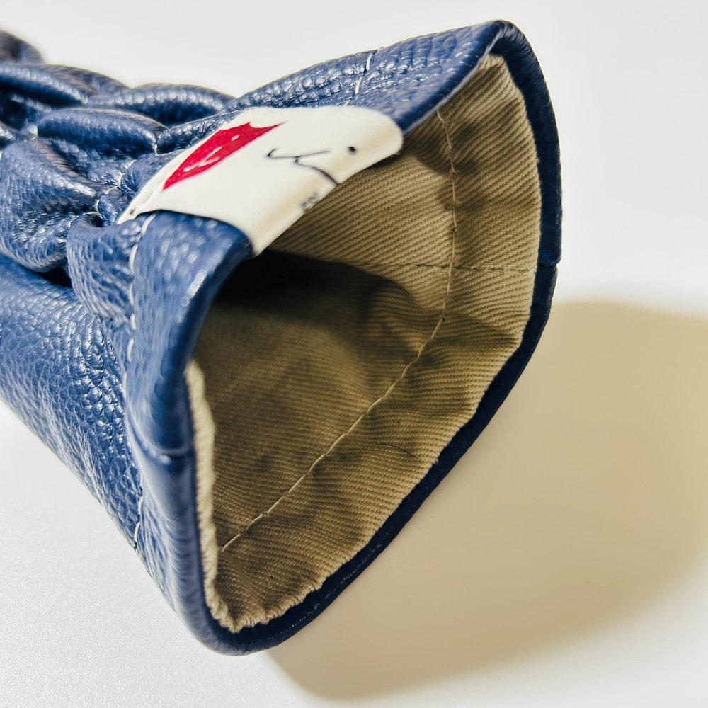 ヘッドカバー ユーティリティ ◇ ut ハイブリッド イリアック ゴルフ ロイヤル ネイビー x ホワイト Iliac Golf 本革