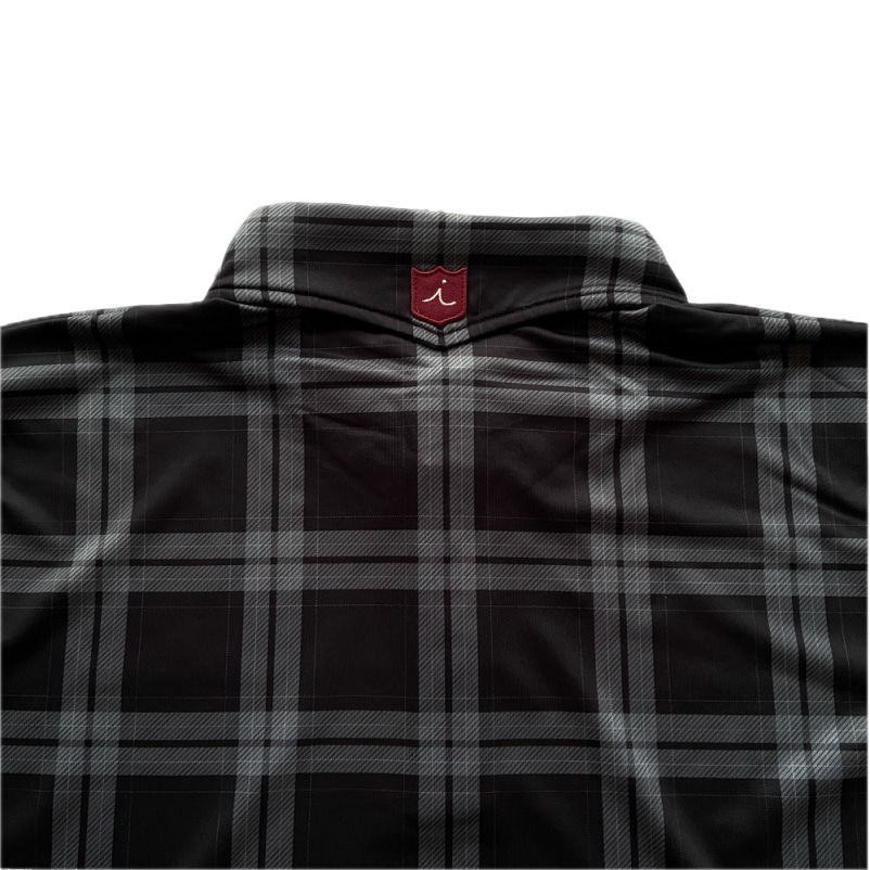 ゴルフシャツ ポロシャツ チェック ブラック イリアック ゴルフ Iliac Golf L
