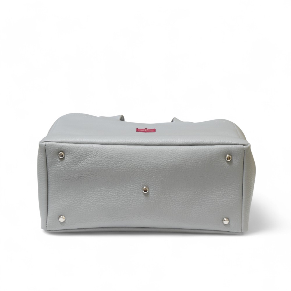 ラウンド トート バッグ イリアック ゴルフ Iliac Golf 本革 グレー シュリンク