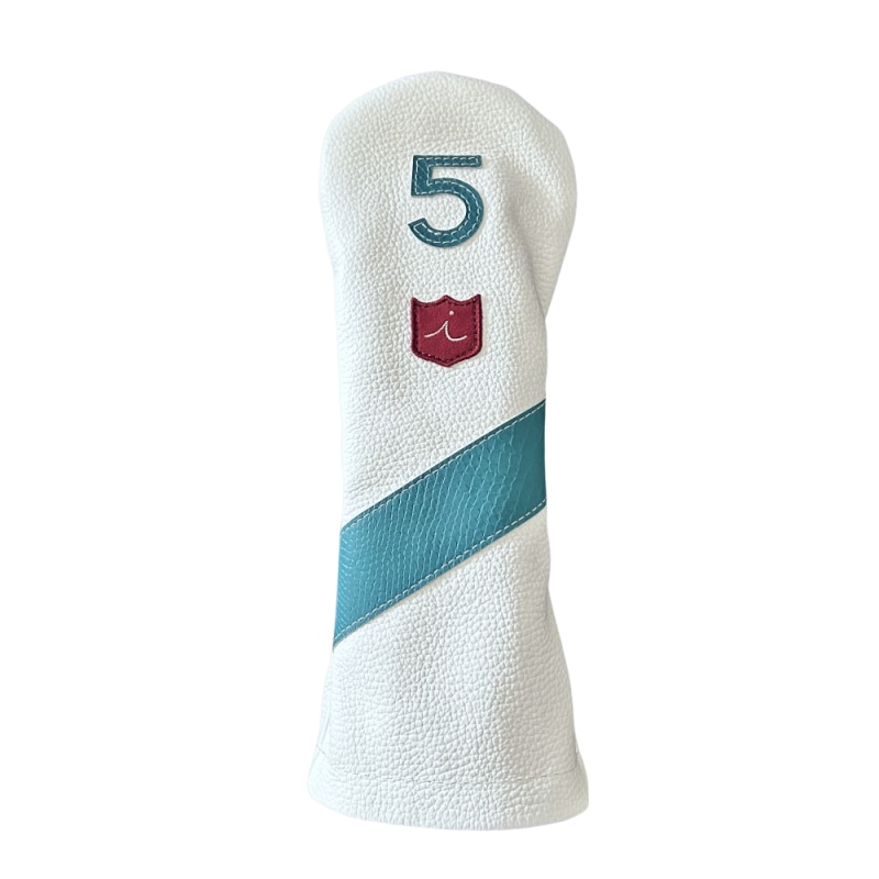 ヘッドカバー フェアウェイウッド 5 fw イリアック ゴルフ ロイヤル ホワイト x ティファニーボア Iliac Golf 本革