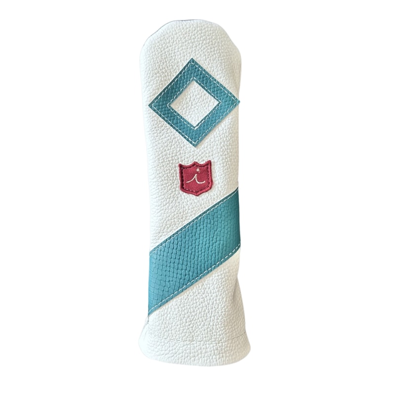 ヘッドカバー ユーティリティ ◇ ut ハイブリッド イリアック ゴルフ ロイヤル ホワイト x ティファニーボア Iliac Golf 本革