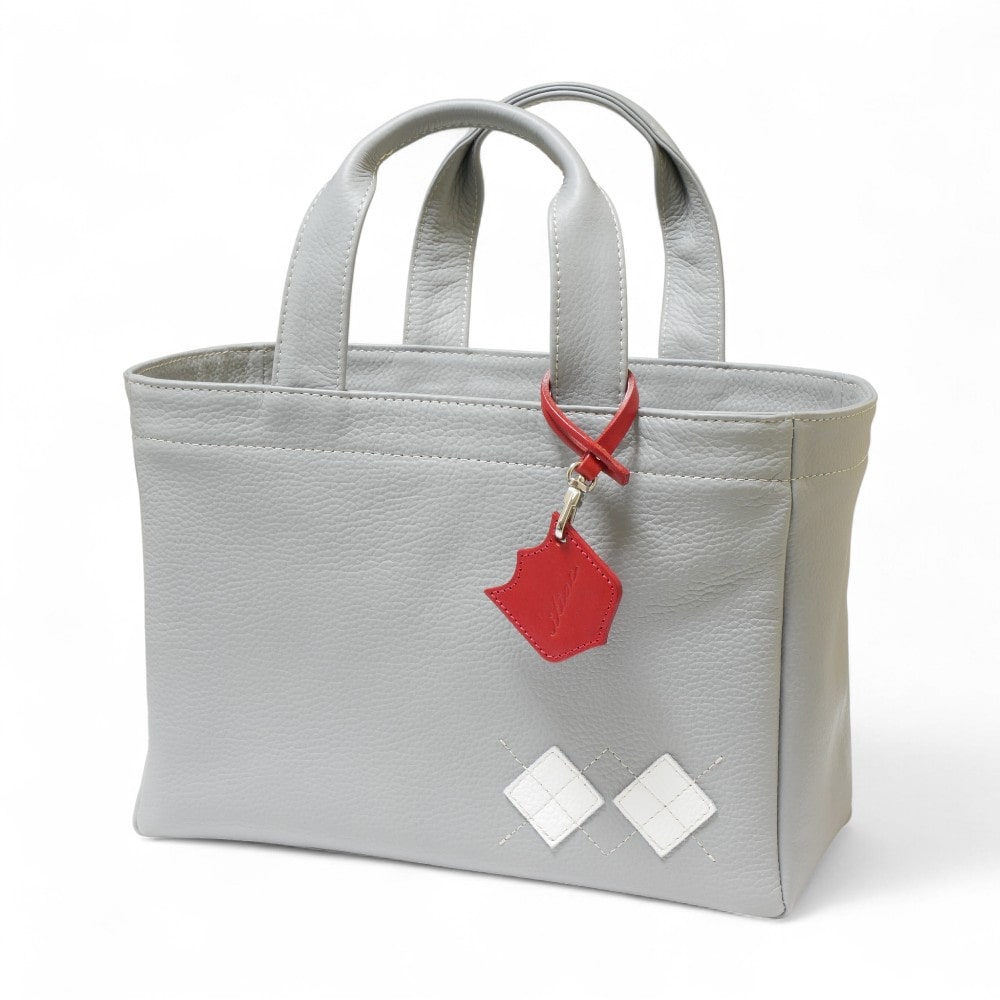 ラウンド トート バッグ イリアック ゴルフ Iliac Golf 本革 グレー シュリンク