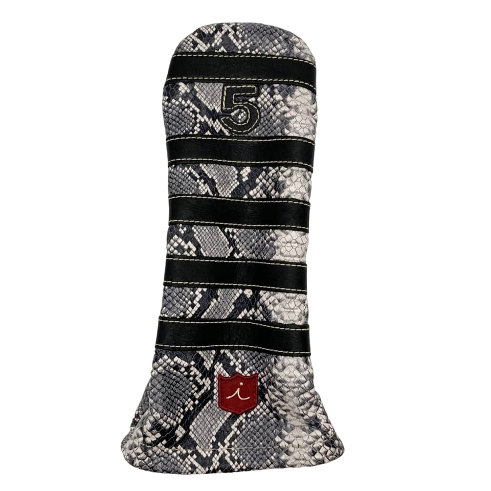 ヘッドカバー フェアウェイウッド5 fw イリアック ポロ アフリカパイソン x ブラック Iliac Golf 本革