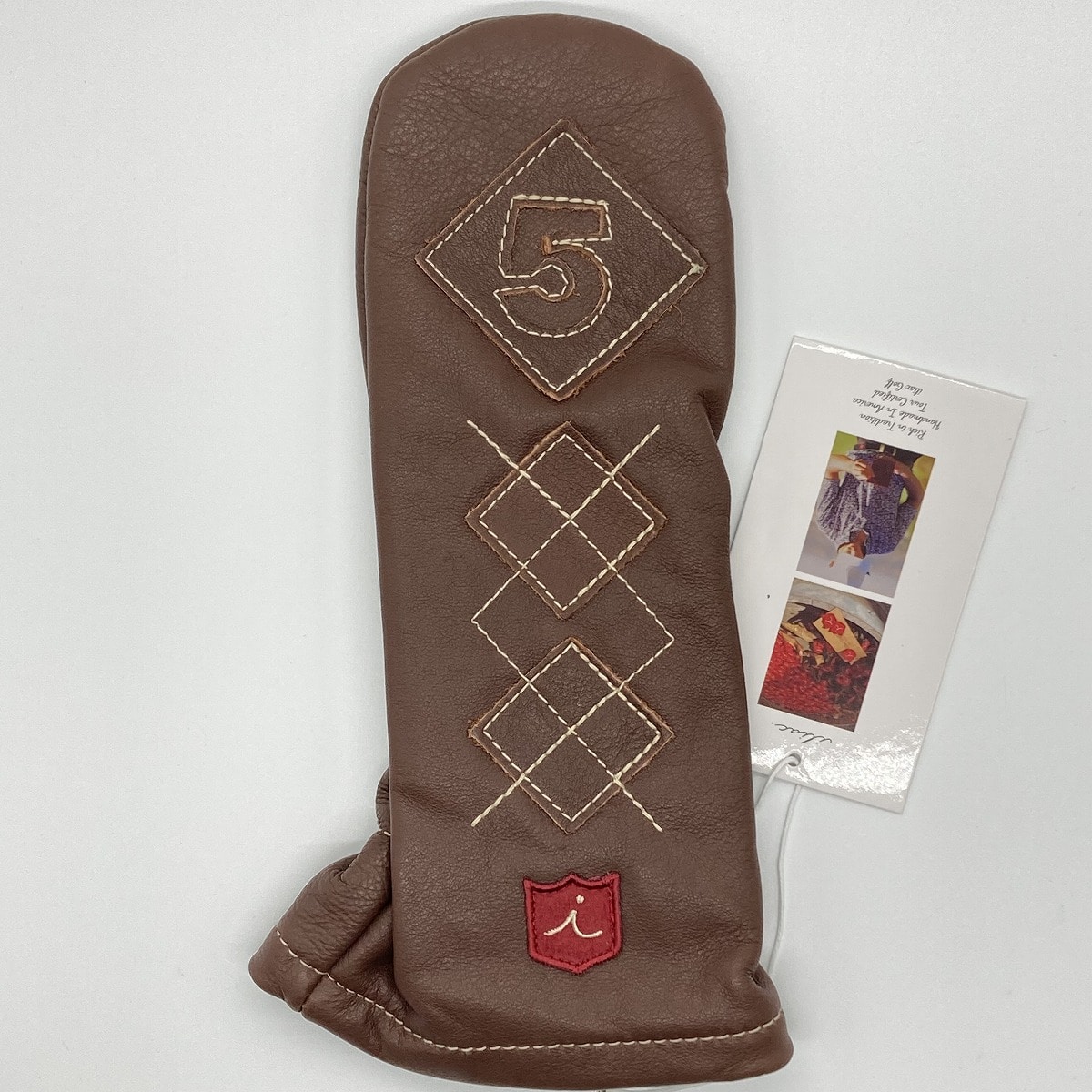イリアック ヘッドカバー 本革 フェアウェイウッド5 アーガイル ブラウン アンインターラプテッド Iliac Golf 5 Wood Argyle Brown Uninterrupted
