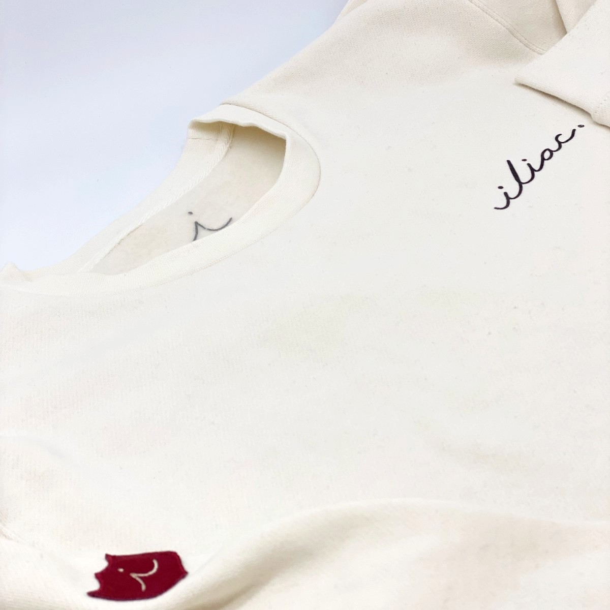 ゴルフ トレーナー シンプル 無地 白 長袖 イリアックゴルフ クラシック クリーム クルーネック Iliac Golf Trainer CLASSIC CREME CREW