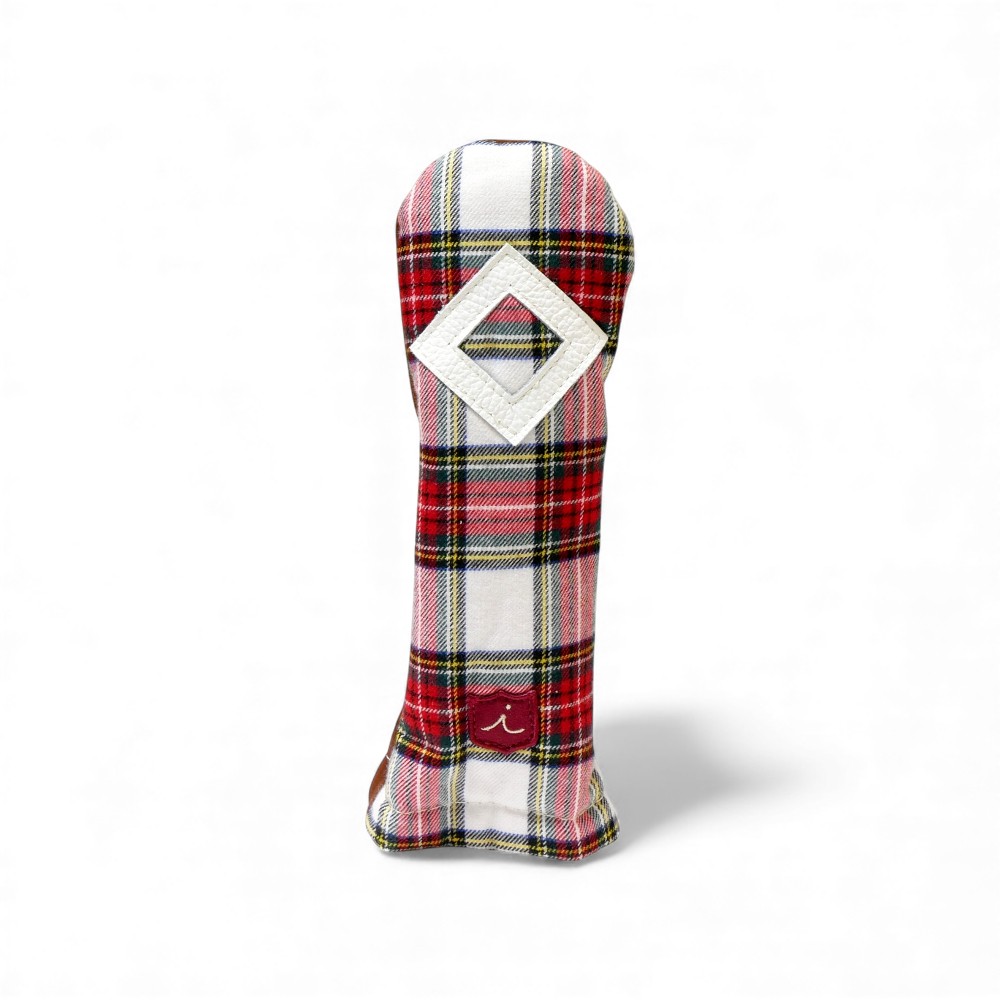 ヘッドカバー ユーティリティ ◇ ut ハイブリッド イリアック ゴルフ  ビンテージ タータン x ブラウン ヌバック Iliac Golf 本革