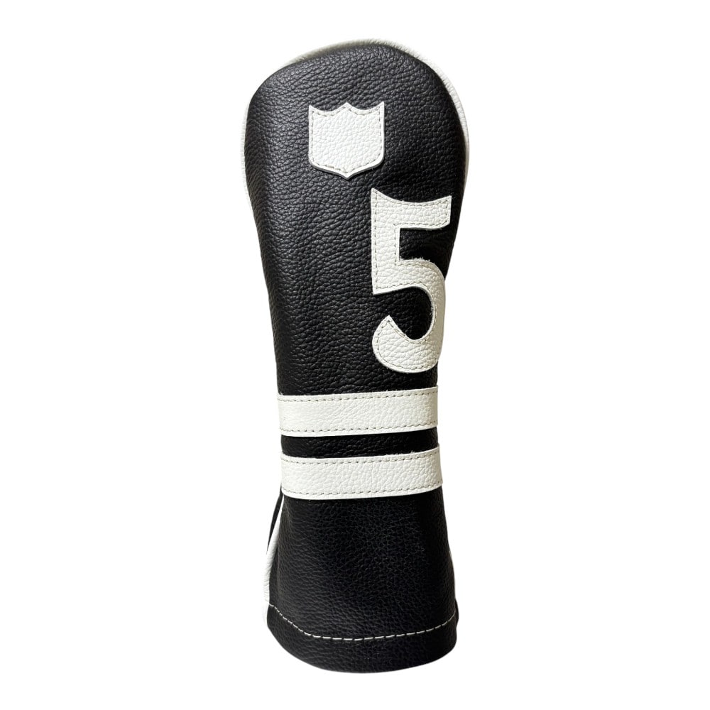 ヘッドカバー フェアウェイウッド 5 fw イリアック ゴルフ タイムレス ブラック x ホワイト Iliac Golf 本革