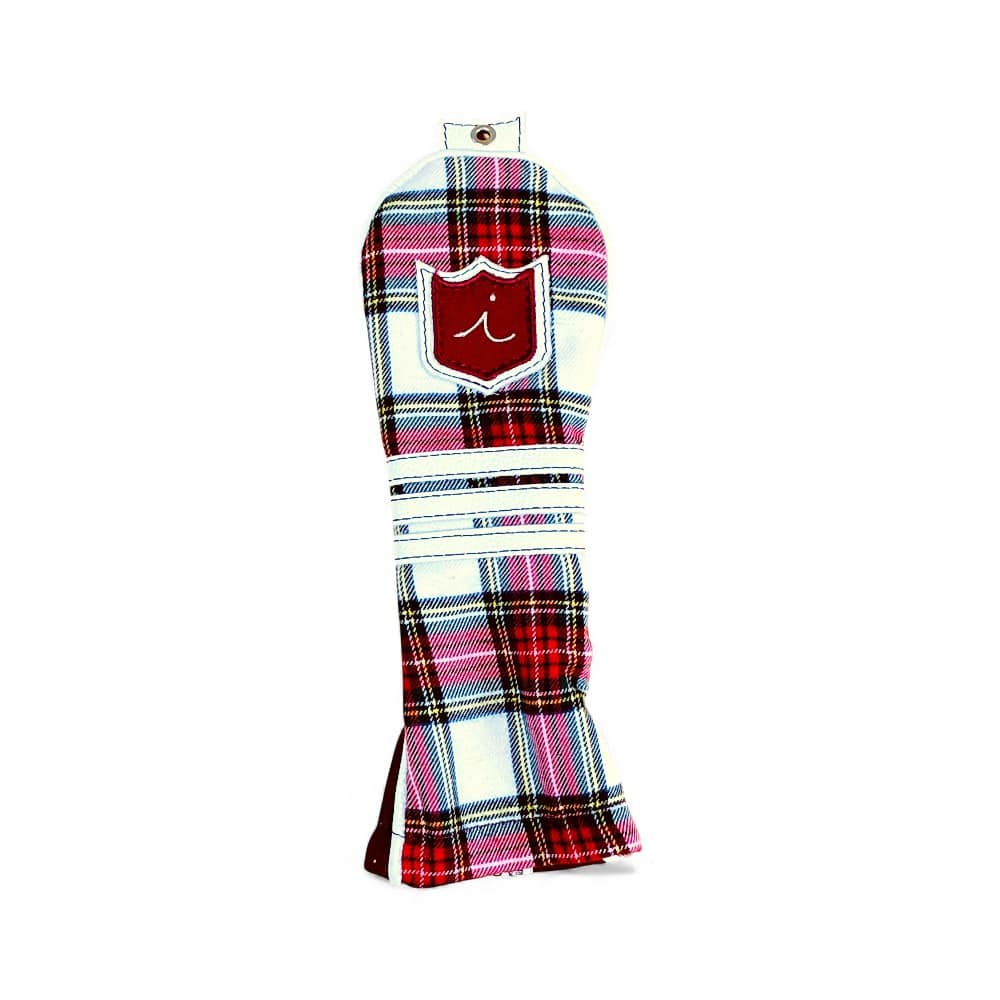 ヘッドカバー クレスト イリアック ゴルフ Iliac Golf ユーティリティ ハイブリッド タータン x ブラウン ヌバック