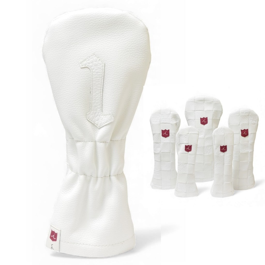 ヘッドカバー ドライバー イリアック ゴルフ パッチワーク リミテッド Snow  本革 Iliac Golf dr