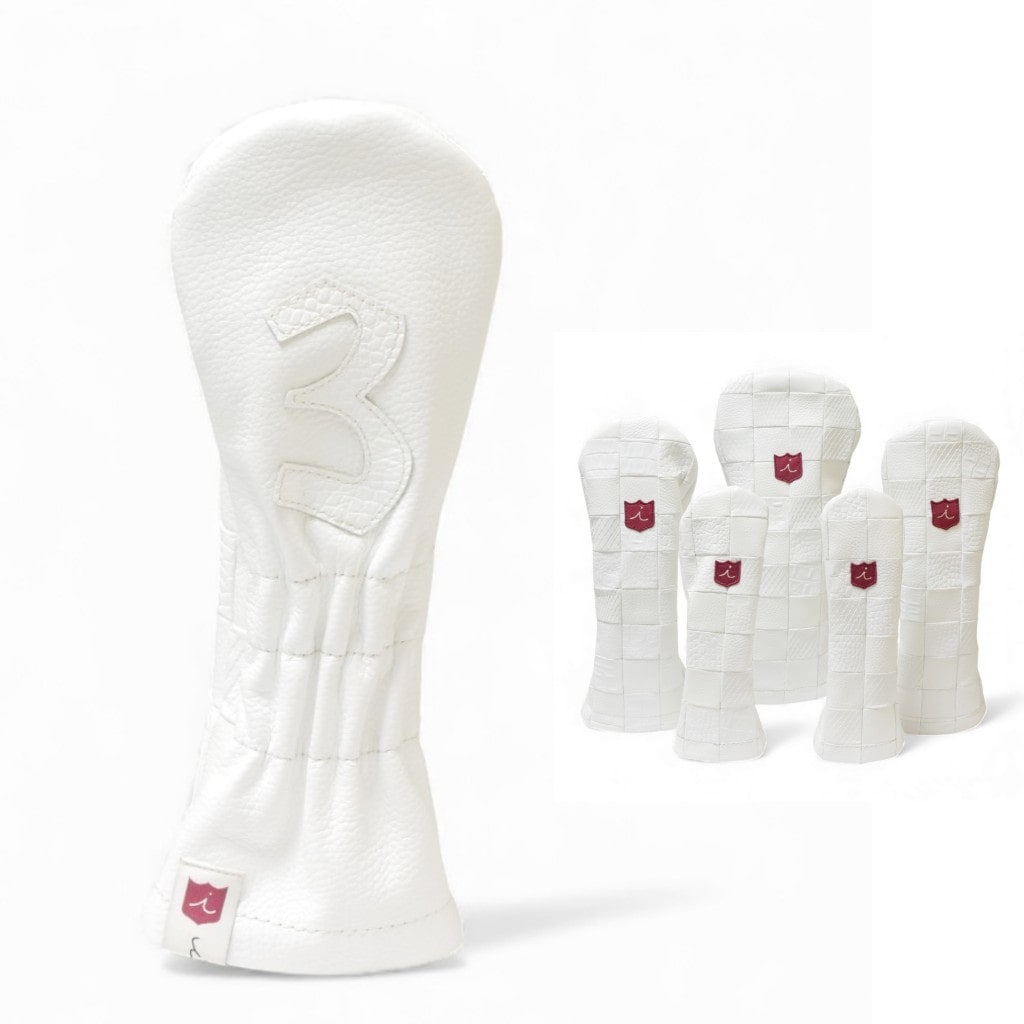 ヘッドカバー フェアウェイウッド 3 イリアック ゴルフ パッチワーク リミテッド Snow  本革 Iliac Golf fw3