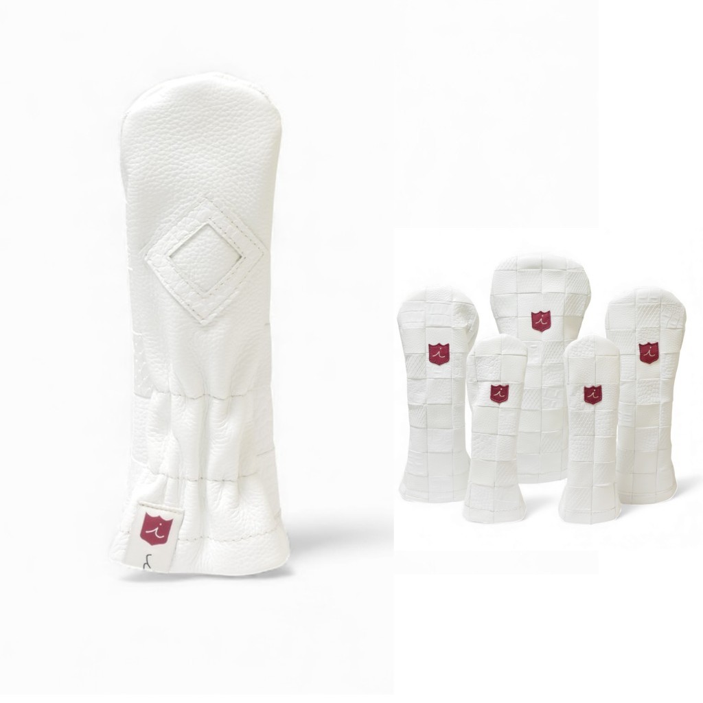 ヘッドカバー ユーティリティ ◇ ハイブリッド イリアック ゴルフ パッチワーク リミテッド Snow  本革 Iliac Golf ut◇