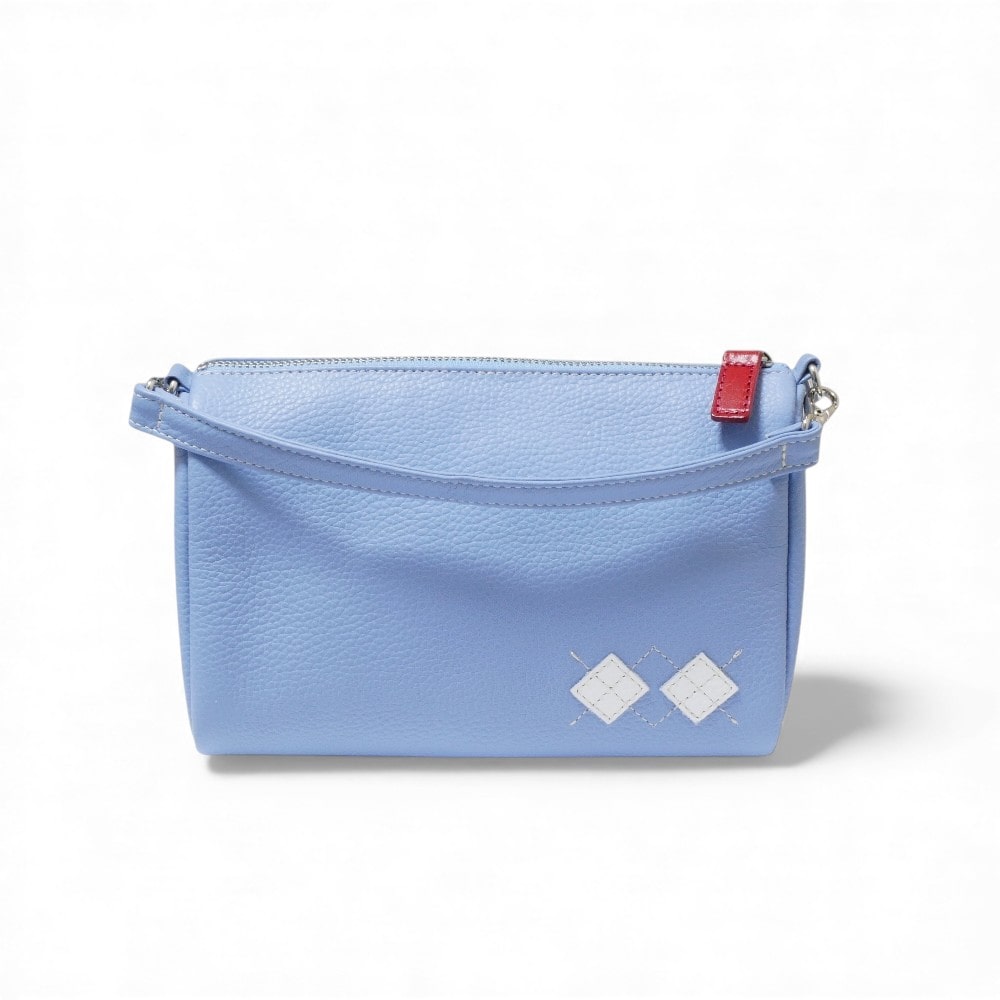 ポーチ イリアック ゴルフ Iliac Golf 本革 サックスブルー シュリンク