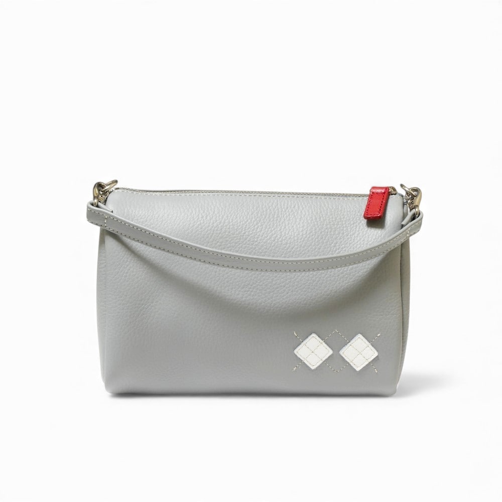 ポーチ イリアック ゴルフ Iliac Golf 本革 グレー シュリンク