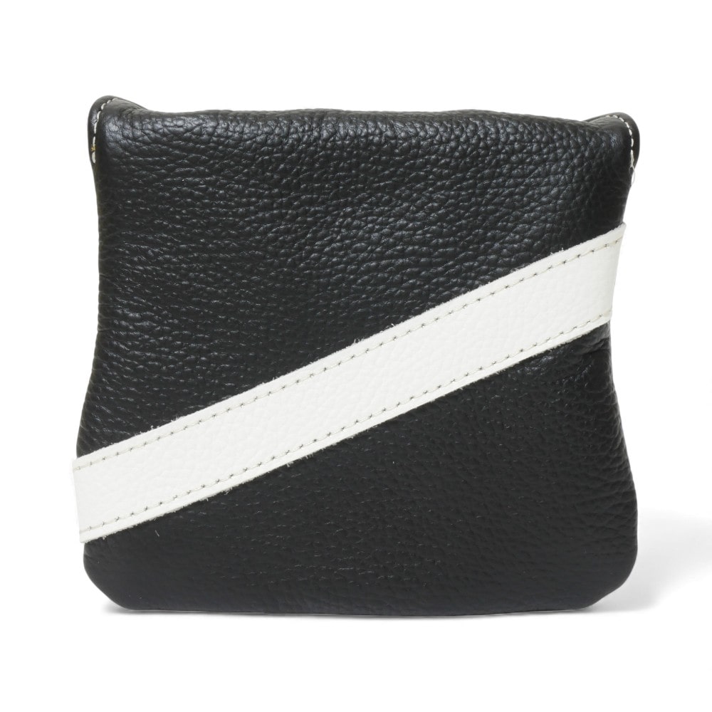 パターカバー フル マレット マグネット イリアック ゴルフ ロイヤル ブラック x ホワイト Iliac Golf 本革 Mallet