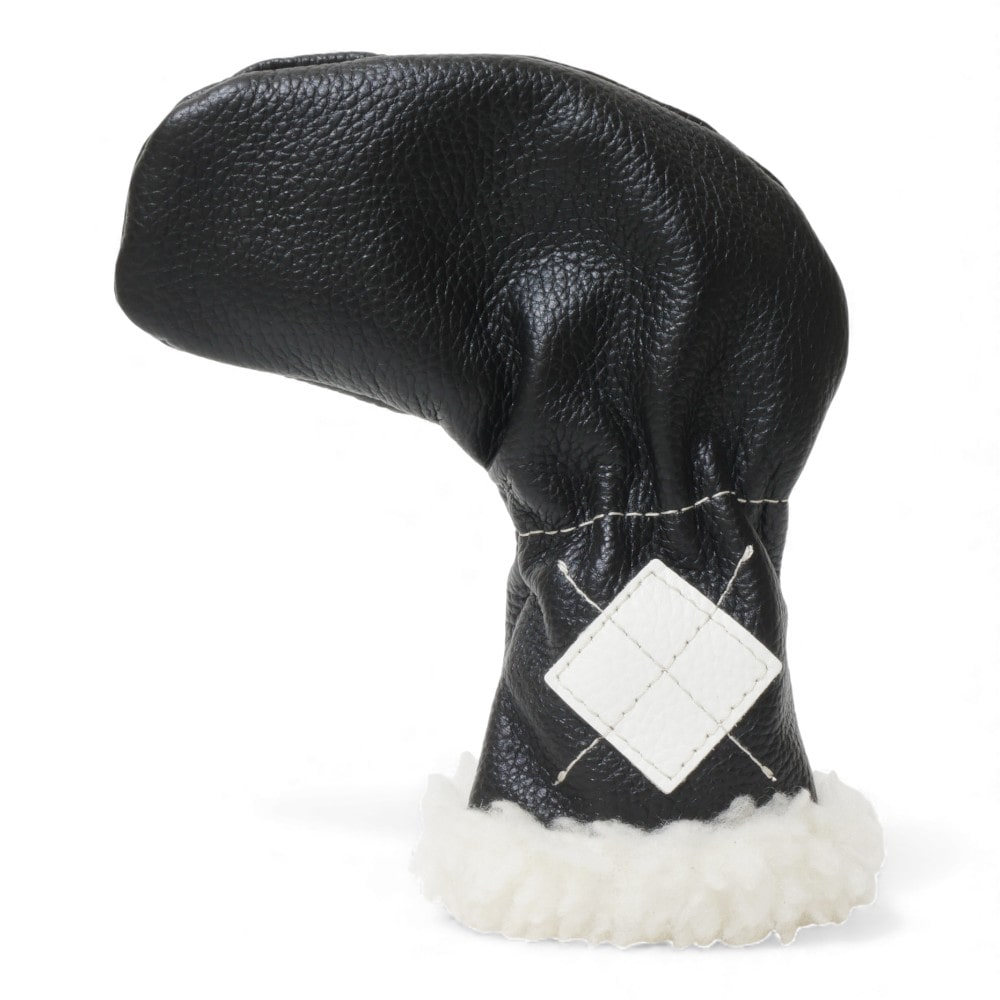 パターカバー ピン型 ピンタイプ クラウド イリアック ゴルフ アーガイル ブラック x ホワイト Iliac Golf 本革