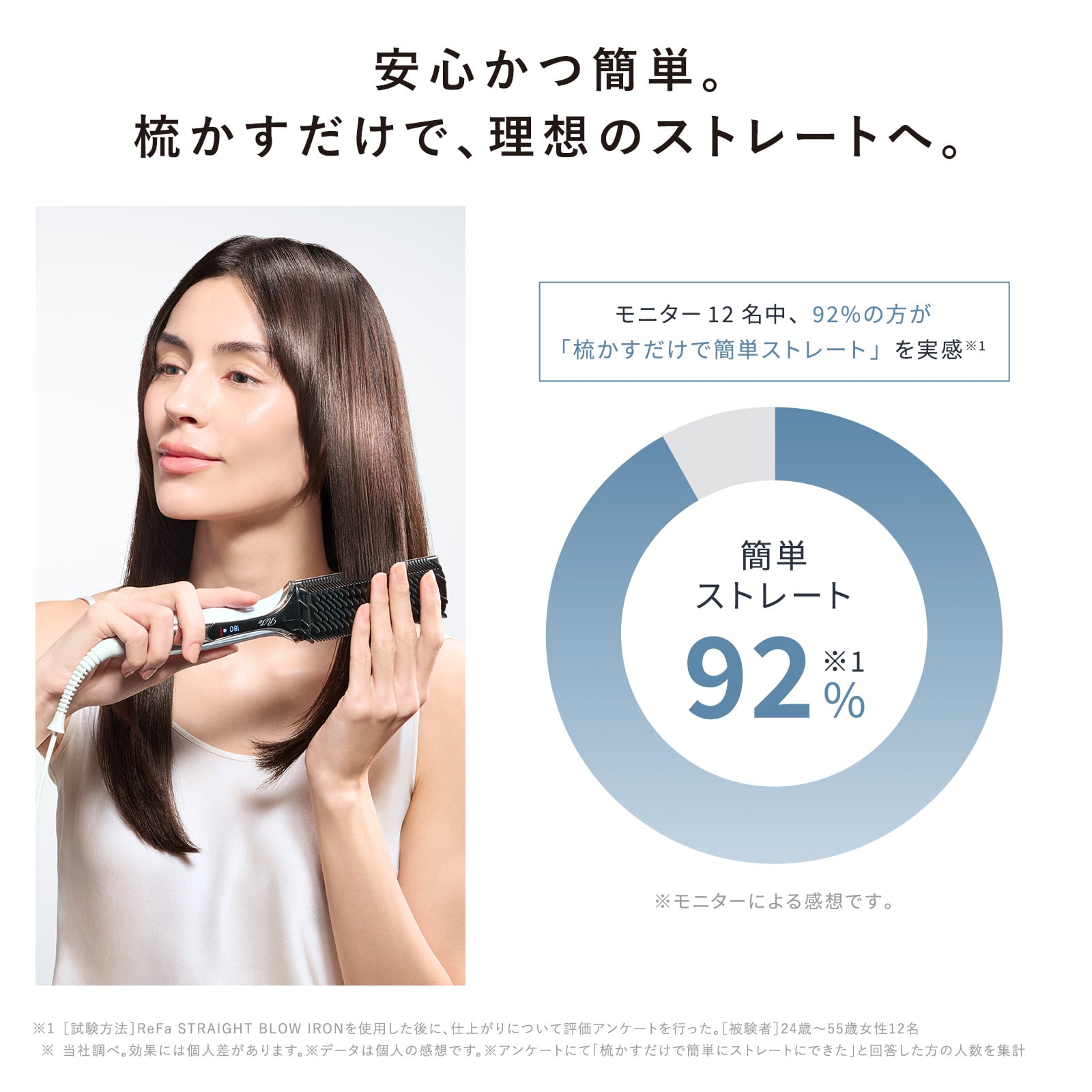 リファストレートブローアイロン(ホワイト) ホワイト