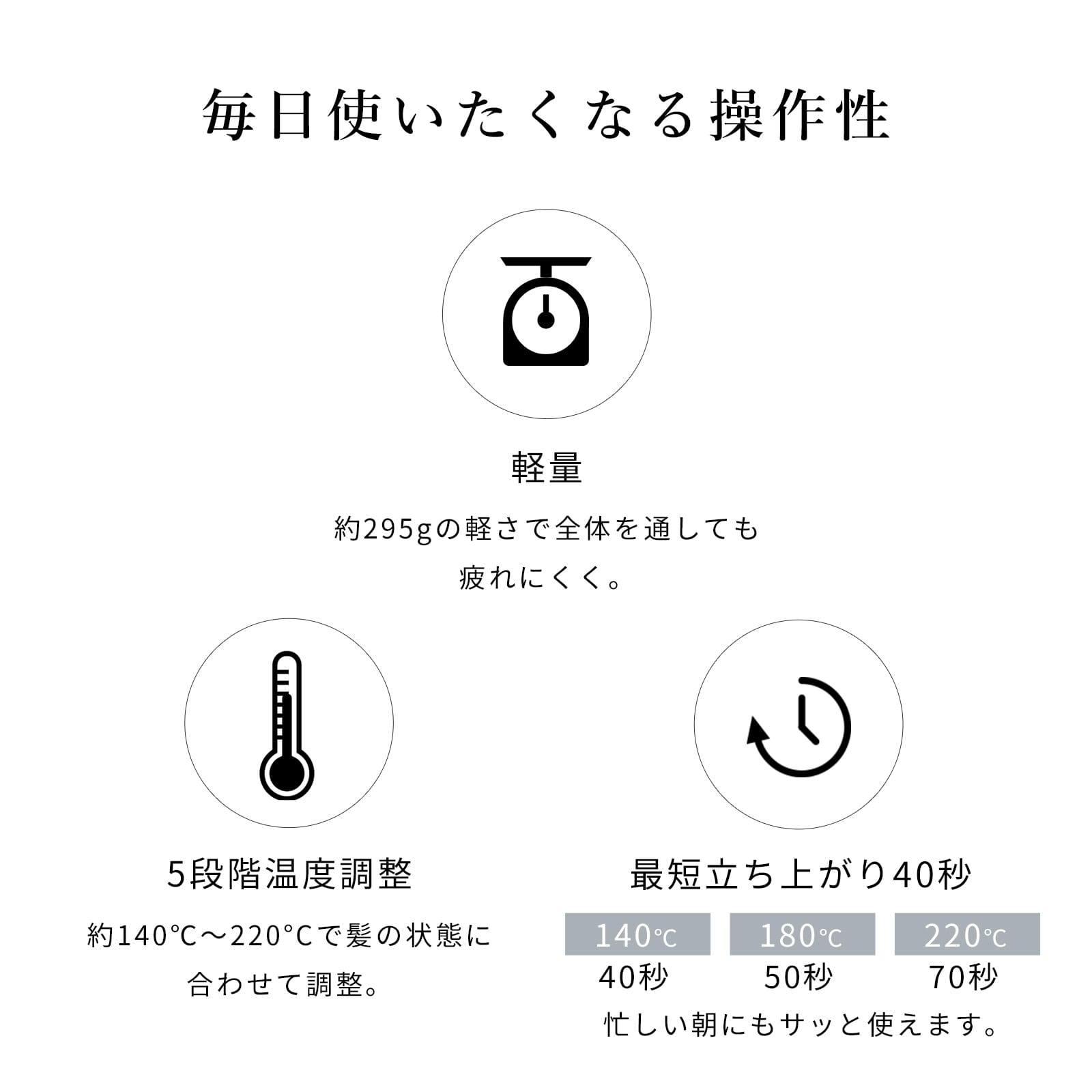 リファビューテック ストレートアイロン(ブラック) ブラック