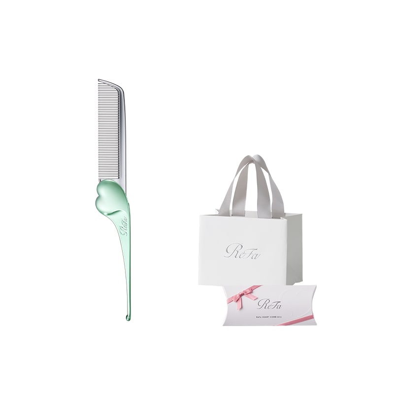 【SPRING 2026 リボンラッピング】リファハートコーム アイラ（エメラルド） ＆ ReFa ショッパー