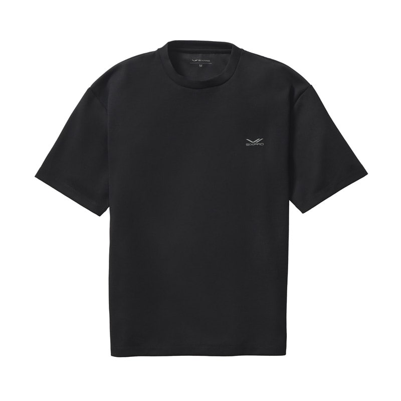 シックスパッド リカバリーウェア オーバーサイズTシャツ ブラック S 血行促進 疲労回復 tシャツ