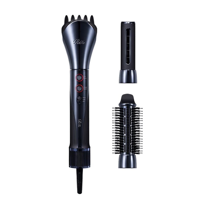 リファビューテック リセッター（ブラック） くるくるアイロン カールドライヤー