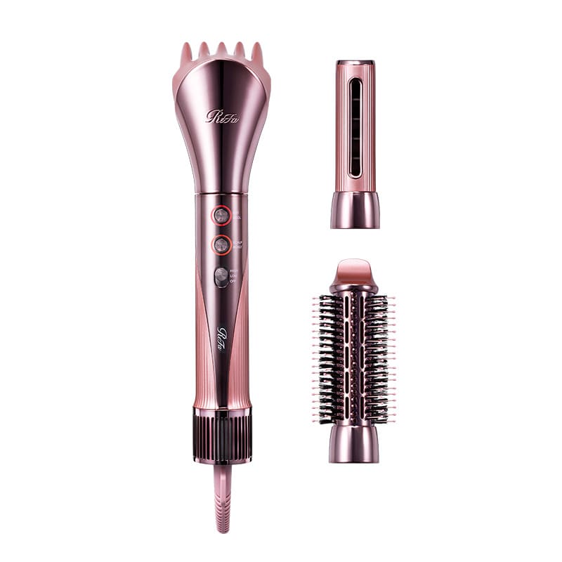 リファビューテック リセッター（ピンク） くるくるアイロン カールドライヤー