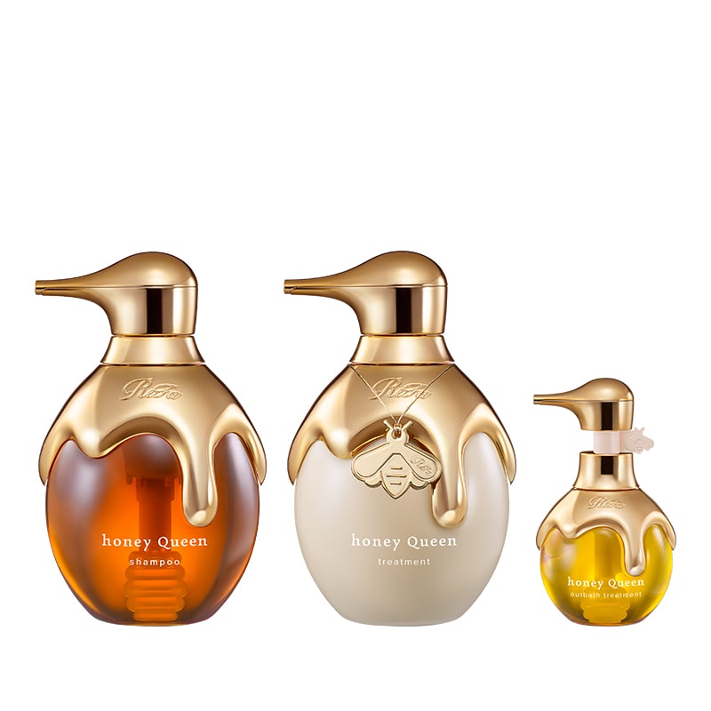 リファハニークイーンシャンプー 500mL ＆ リファハニークイーントリートメント500g ＆ リファハニークイーンアウトバストリートメント130ｍL