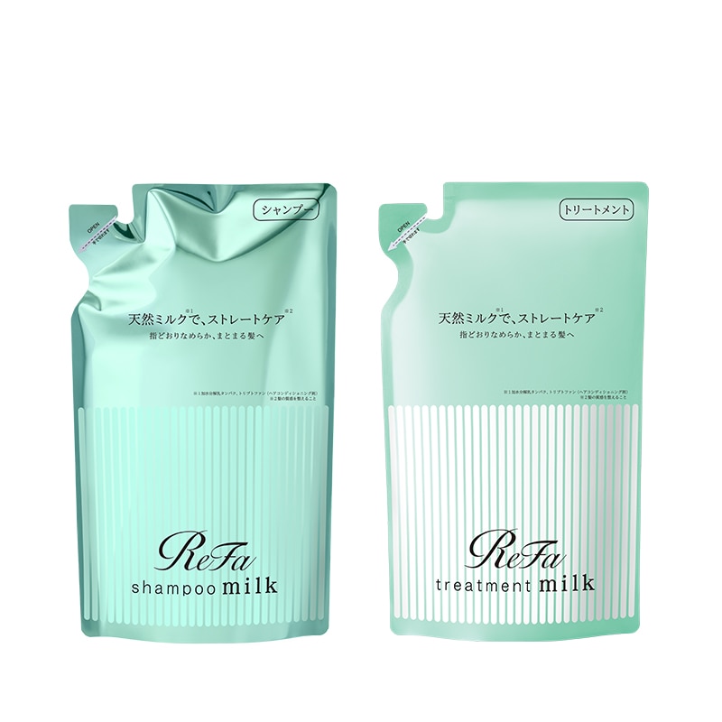 リファミルクプロテインシャンプーストレート 430mL ＆ リファミルクプロテイントリートメントストレート 430g セット