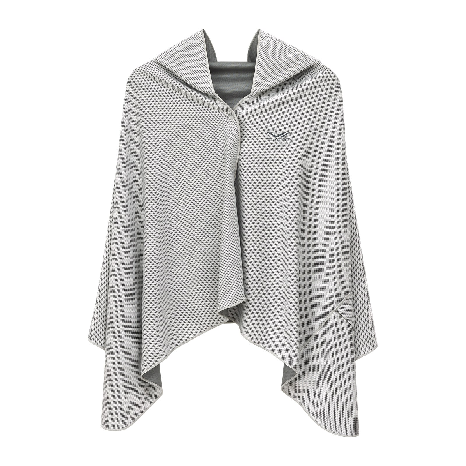 シックスパッド 冷感フードポンチョ グレー Free