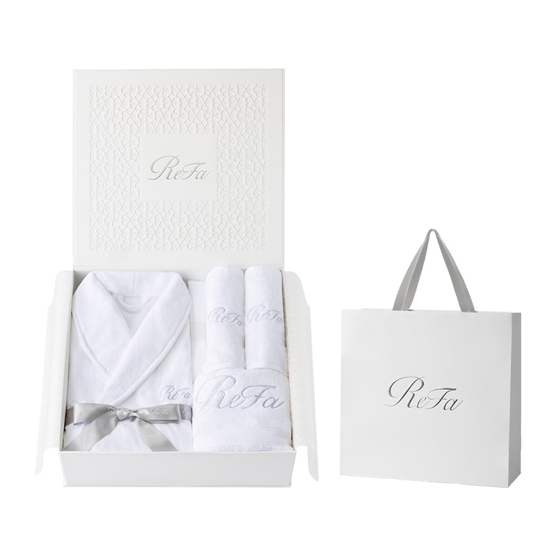 リファバスローブM・バスタオル・ヘアフェイスタオル2枚セット ＋ ReFa ショッパー リネンL 2025