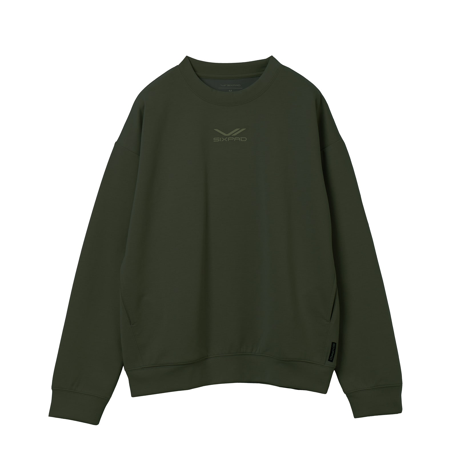 シックスパッド リカバリーウェア クルーネック カーキ S