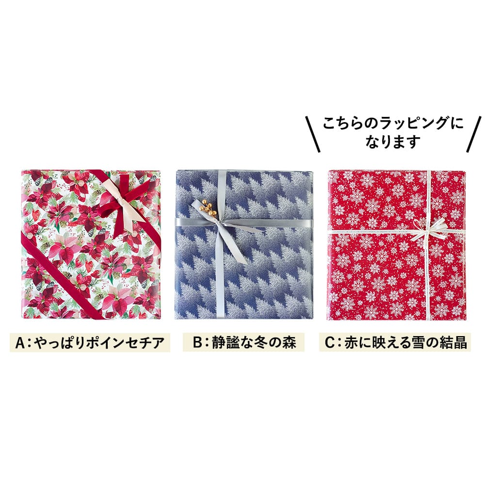 【4種×各5袋】※クリスマス限定ラッピング付き※ フレーバーコーヒーバッグセット C:赤に映える雪の結晶