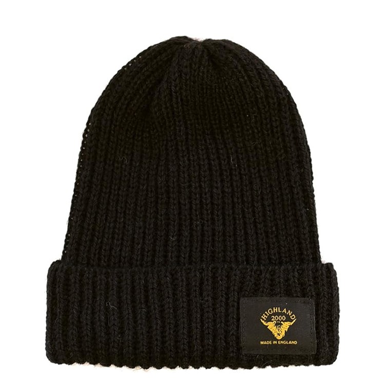 HIGHLAND2000]英国製 アルパカニットキャップ ブラック