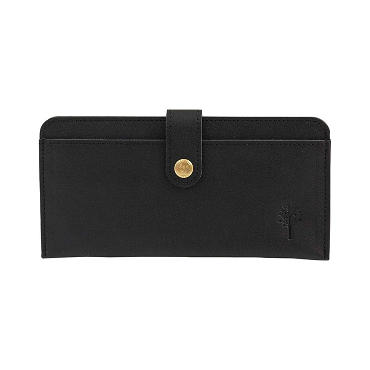 [Kanmi.]ドロップツリー スリムウォレットWL22-20 クロ