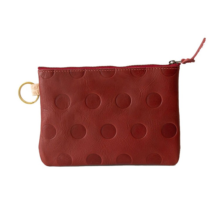 [Kanmi.] キャンディ フラットポーチ（L） PO21-94　チェリーレッド