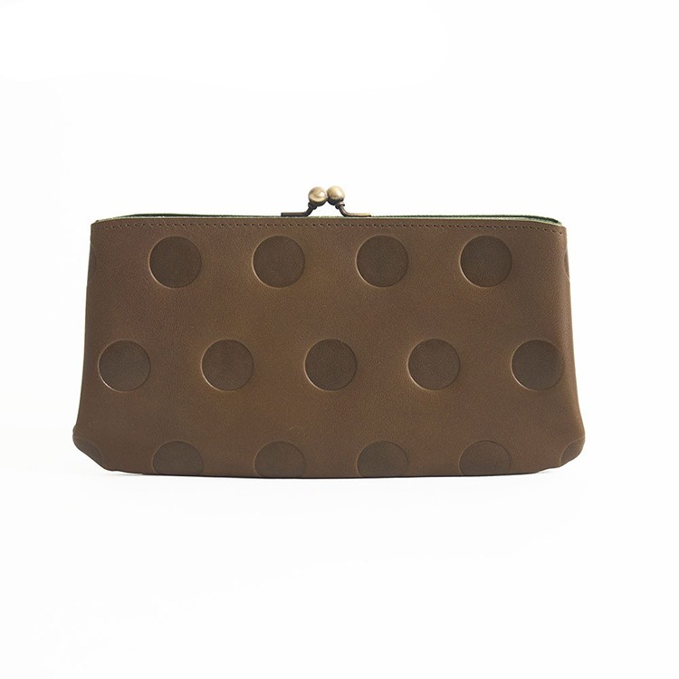 [Kanmi.]キャンディ あおりロングがま口ウォレット モスグリーン