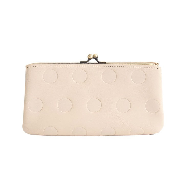 [Kanmi.]キャンディ あおりロングがま口ウォレット バニラ