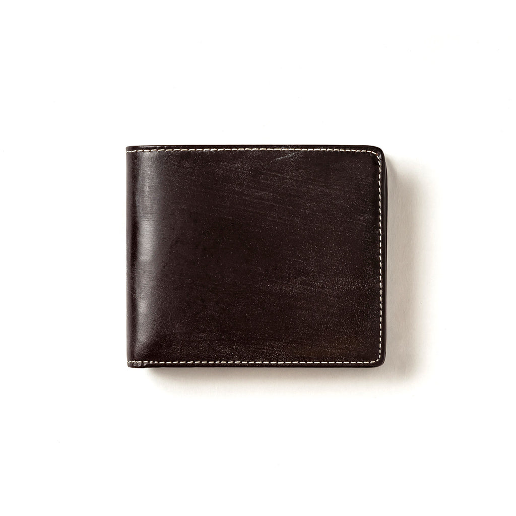 [BRITISH GREEN]ブライドルレザー二つ折り財布　バーガンディ [名入れ無料]