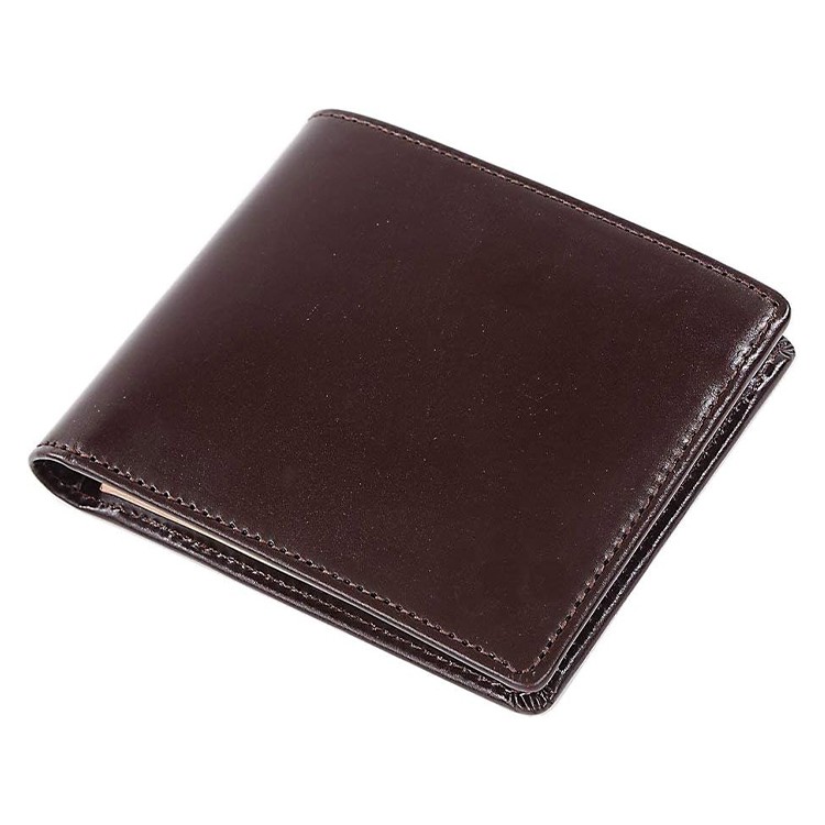 [BRITISH GREEN]英国製ブライドルレザー使用のスリムウォレット　バーガンディ [名入れ無料]