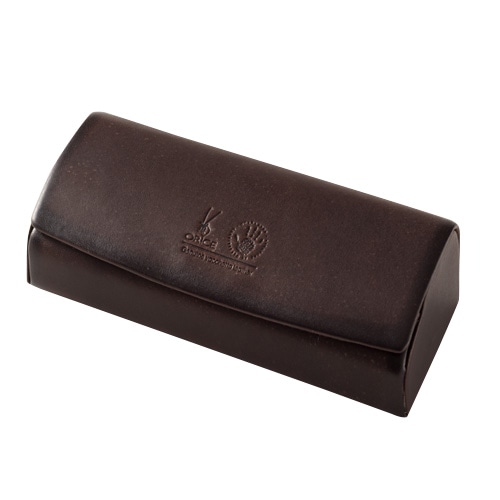 [Orice]オリーチェレザーメガネケース　ダークブラウン [名入れ無料]