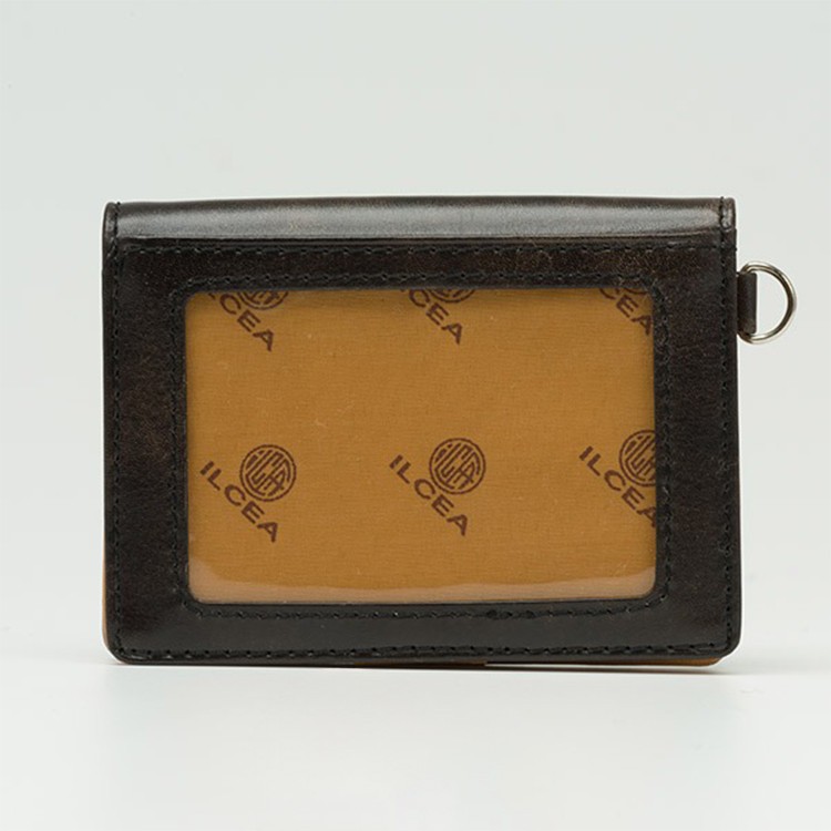 [Snobbist]ミュージアムカーフ 二つ折りマルチパスケース ブラック