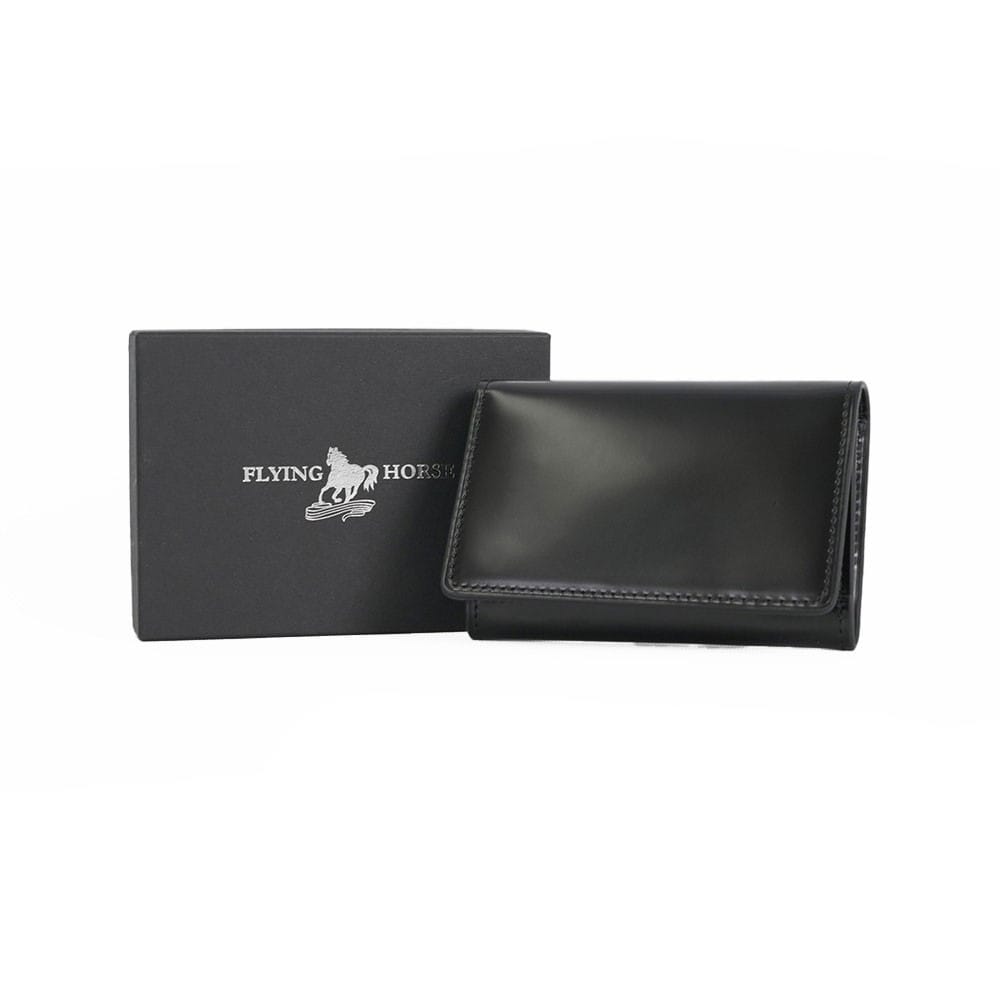 [FLYING HORSE]コードバン名刺入れ（フルホース） ブラック [名入れ無料]